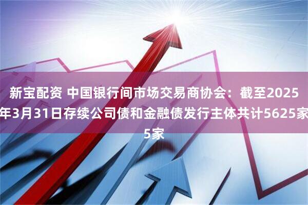 新宝配资 中国银行间市场交易商协会：截至2025年3月31日存续公司债和金融债发行主体共计5625家