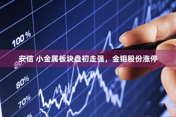 安信 小金属板块盘初走强，金钼股份涨停