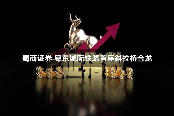蜀商证券 粤东城际铁路首座斜拉桥合龙