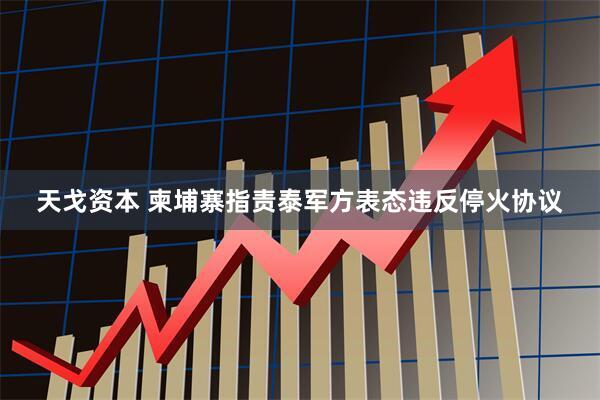 天戈资本 柬埔寨指责泰军方表态违反停火协议