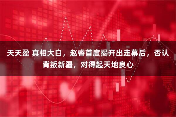 天天盈 真相大白，赵睿首度揭开出走幕后，否认背叛新疆，对得起天地良心