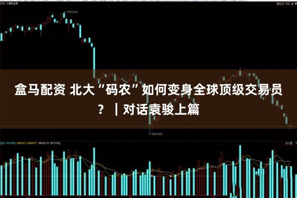 盒马配资 北大“码农”如何变身全球顶级交易员?|对话袁骏上篇